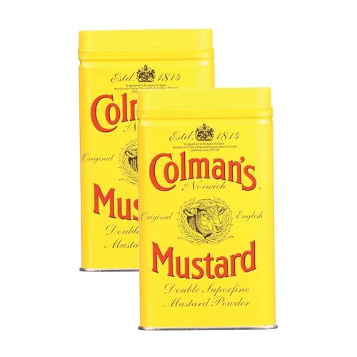Colman's Mustard Dry Mustard Powder Original English Yellow Mustard 2OZ (2 Pack)